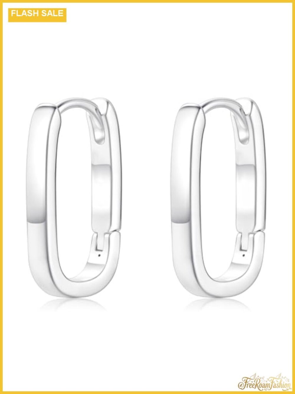 Silver Plated Chunky Huggie Hoop Earrings Hypoallergenic Women's Jewelry Gift